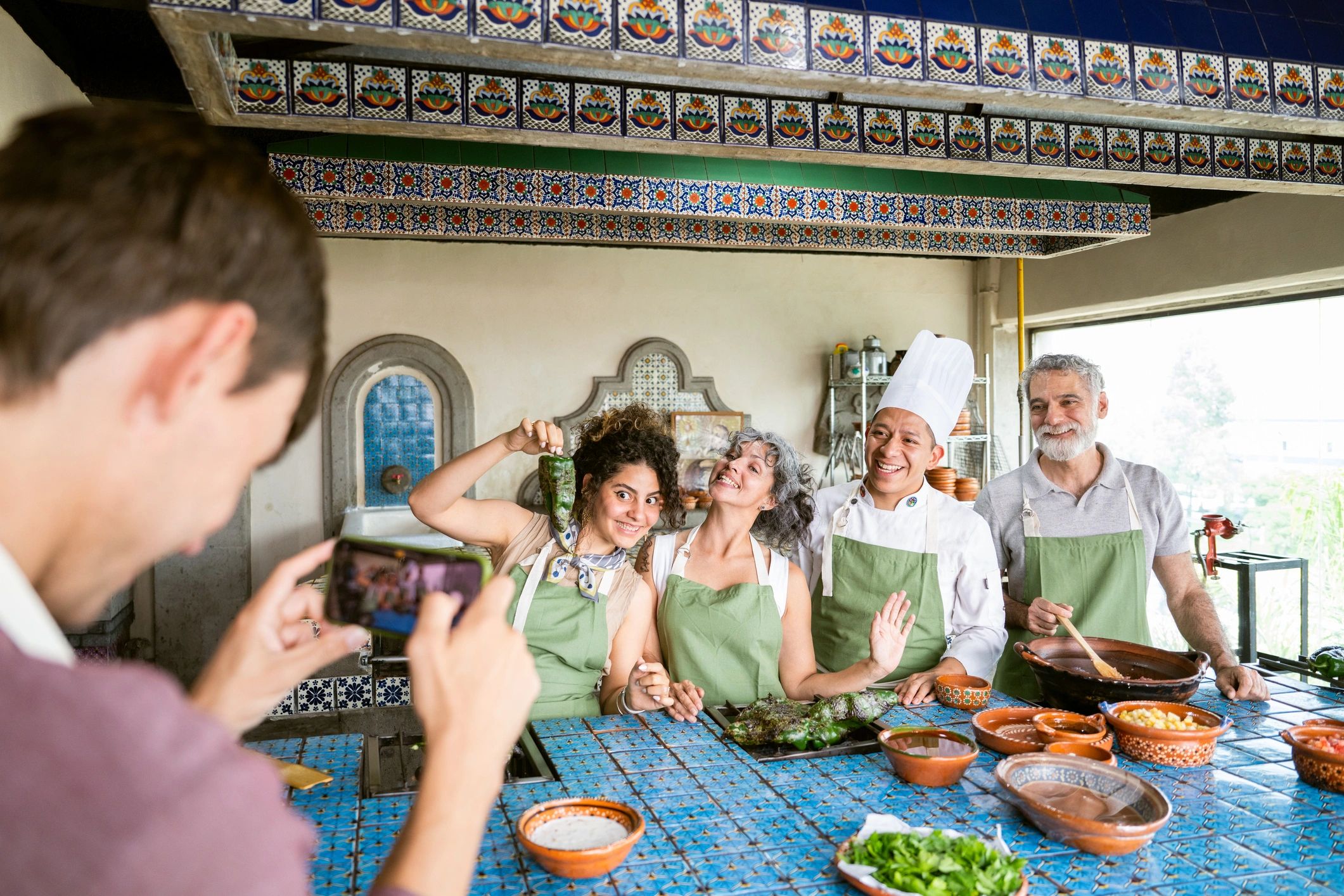 food blog team working