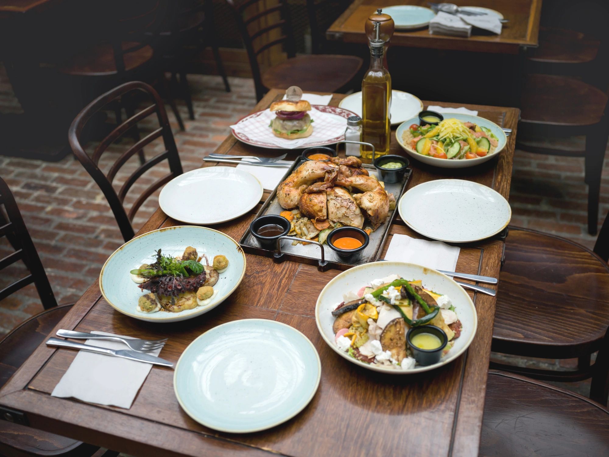 restaurant review food table